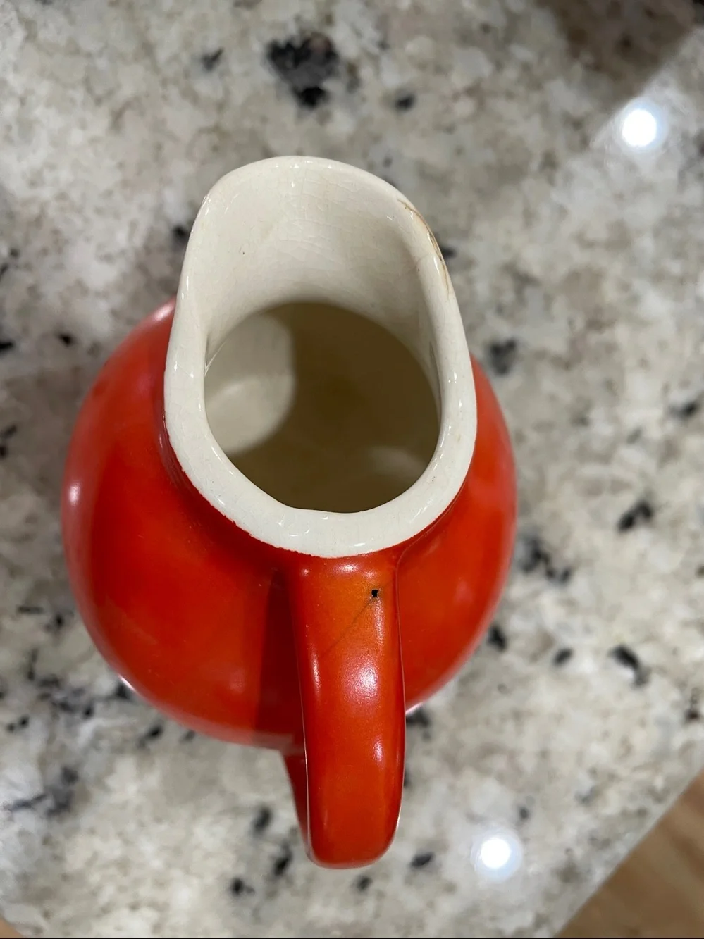 Vintage clay pottery creamer